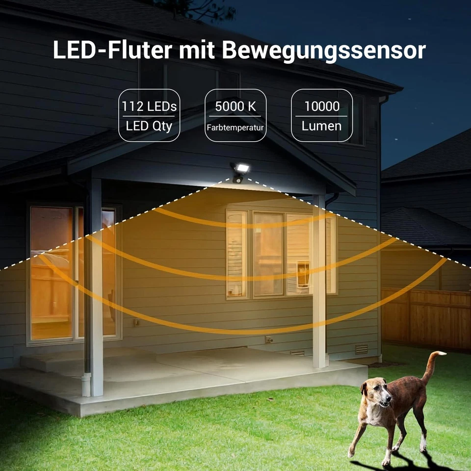 5000LM 50W LED Fluter Strahler Außenlampe Scheinwerfer Kaltweiß IP66 für Garten - Bild 3 von 4