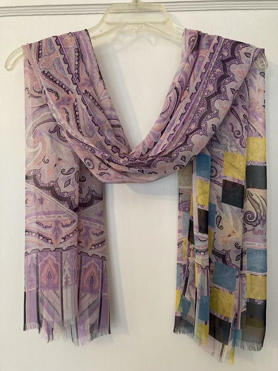 ETRO paisley-print silk scarf - Neutrals