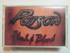 POISON FLESH  BLOOD ORIGINAL COVER CASSETTE TAPE TESTED UNSKINNY BOP VG OOP