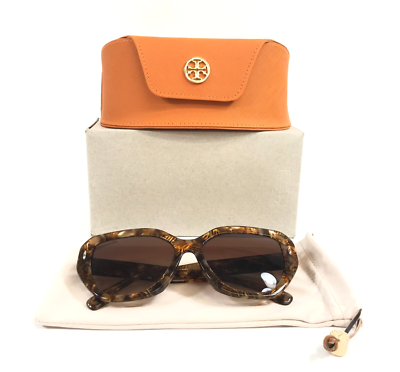 Tory Burch Sunglasses TY7194U 1975/13 Brown Smoke Cat Eye  display picture 2