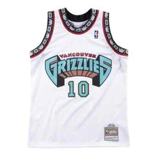 Mitchell & Ness NBA Swingman Home Jersey 98 Grizzlies Mike Bibby White *NEW*