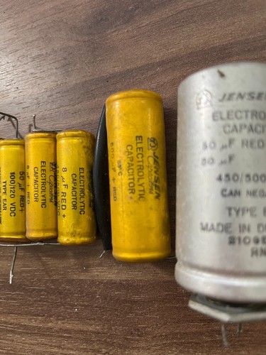 Vintage Jensen Capacitors Bundle - Lot of 7, Various Models, Made in Denmark - Afbeelding 4 van 9