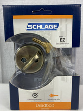 NEW Schlage Single Cylinder Deadbolt Antique Brass Model B60N V 609 - NEW