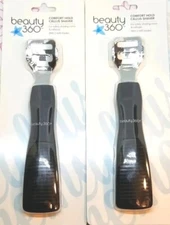 2 Pack BEAUTY 360 Comfort Hold Callus Shaver +6 Refill Blades NEW & SEALED