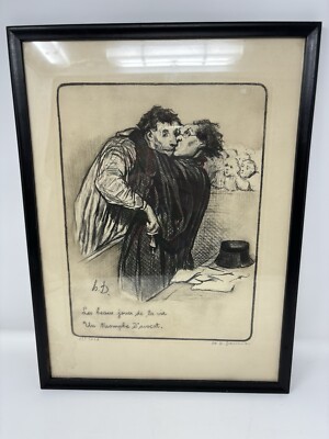 Vintage Honore Daumier Print Un triomphe d'avocat 255 Of 500A Lawyer Art