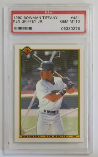 1990 BOWMAN TIFFANY KEN GRIFFEY JR. CARD #481  PSA 10  GEM MINT