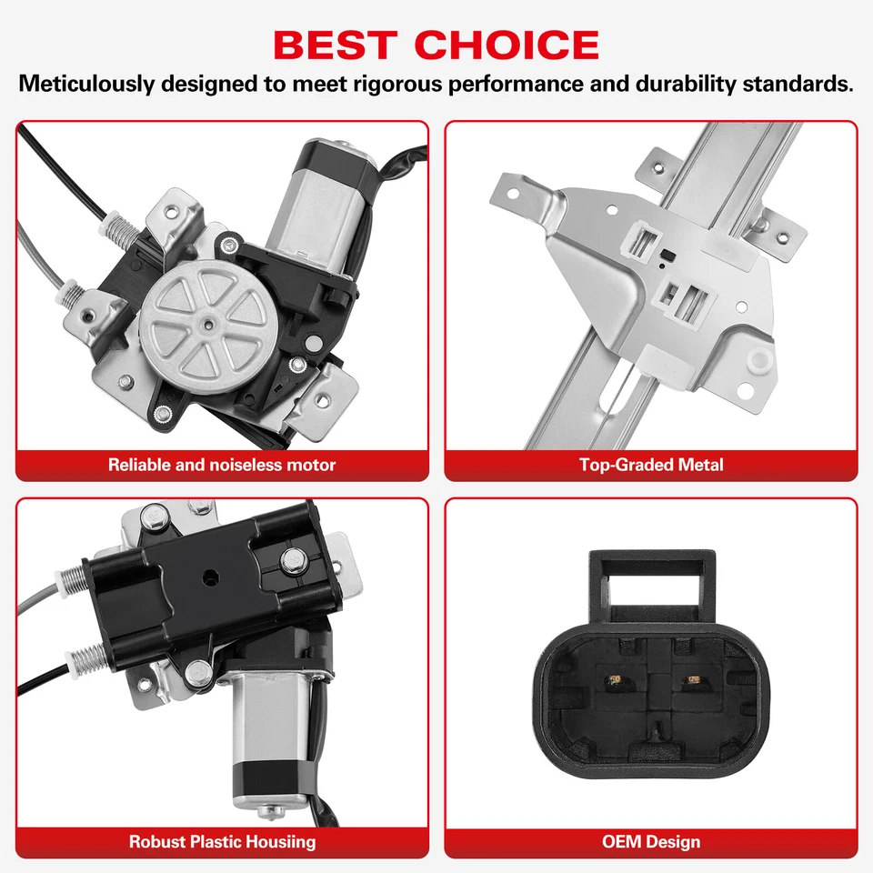 Регулятор заднего правого окна с двигателем для 1997-2005 Buick Century Regal Intrigue - Изображение 2 из 4