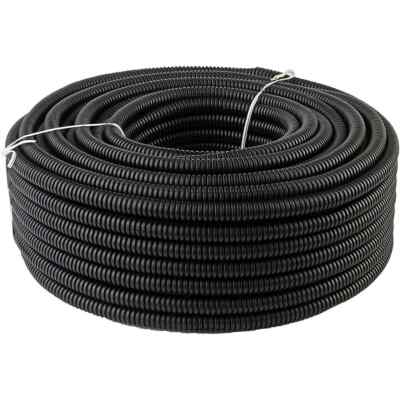 Polyethylene Flexible Split Loom Tubing 1/2'' Diameter 50 Feet Long Coil -Black