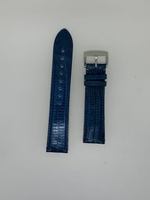 Coach blue watch band strap lizard 20mm