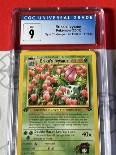 CGC 9 Pokemon Erika’s Ivysaur  Gym Challenge 1st Edition 41/132 Mint