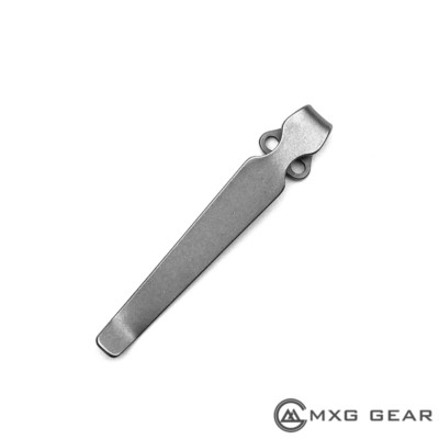 Titanium Deep Carry Pocket Clip Made For Spyderco Para 3 Knife