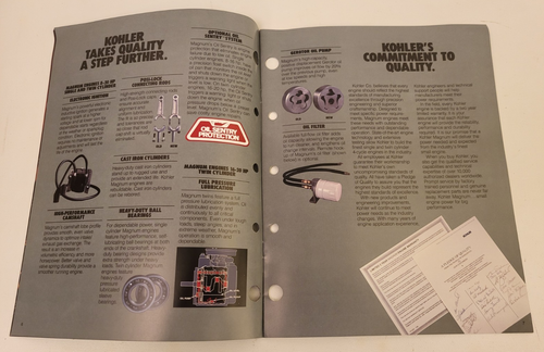 1987 Kohler Magnum M8 M10 M12 M14 M16 M18 M20 MV16 Mv18 Gas Engine Brochure Book - Bild 4 von 9