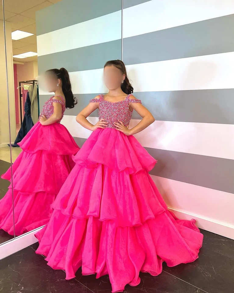 Teens Preteen Girl Pageant Dress Ballgown Little Kid Birthday Formal Party Gown - Image 2 of 4