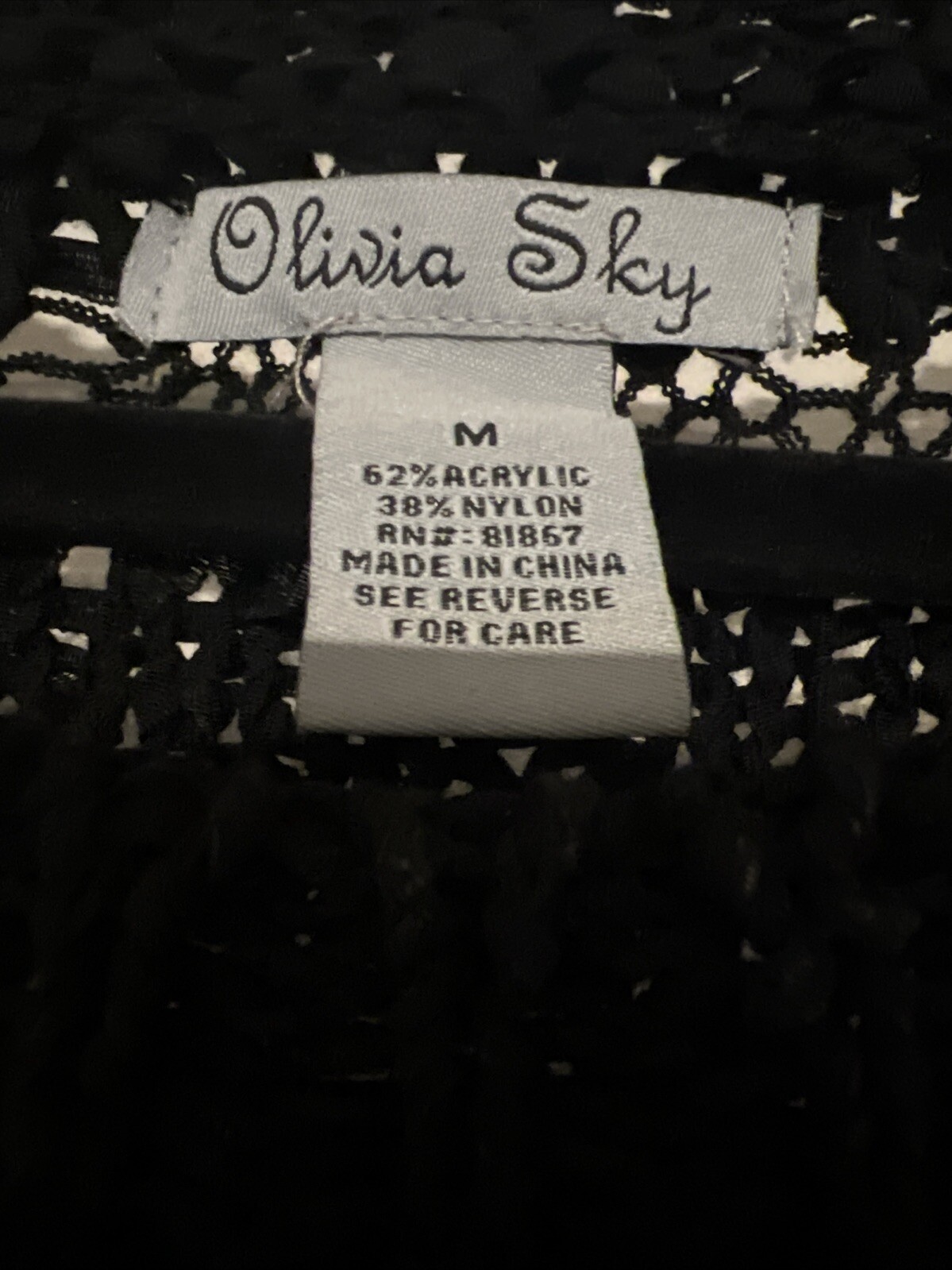 Women’s Olivia Sky Black Loose Sweater Size M - image 2