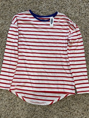 White Striped Long Sleeve Tee Girls 