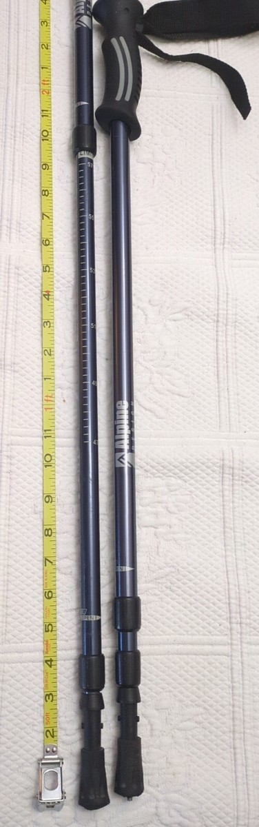 Set Alpine Design Trekking Poles 43 in /27 In Adjustable It Show Wear Tear