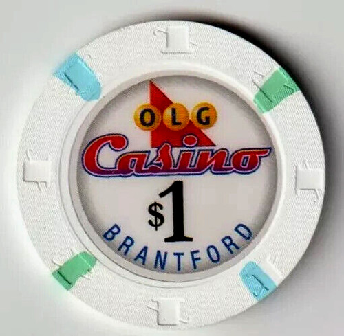 LIQUIDATION SALE - BRANTFORD CHARITY OLG CASINO $1.00 CHIP - ONTARIO CANADA  