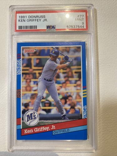 1991 Donruss Ken Griffey Junior Card Number 77 PSA Nine ERROR Card RARE 