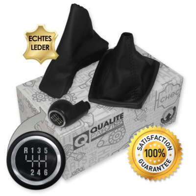 OEM SCHALTKNAUF + LEDER SCHALTSACK + HANDBREMSSACK OPEL ASTRA III H 04-10 6 GANG