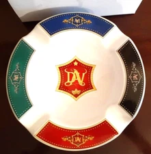 ORNATE LARGE CIGAR ASHTRAY FOOTED CERAMIC - 4 large cigar rests - BRAND NEW