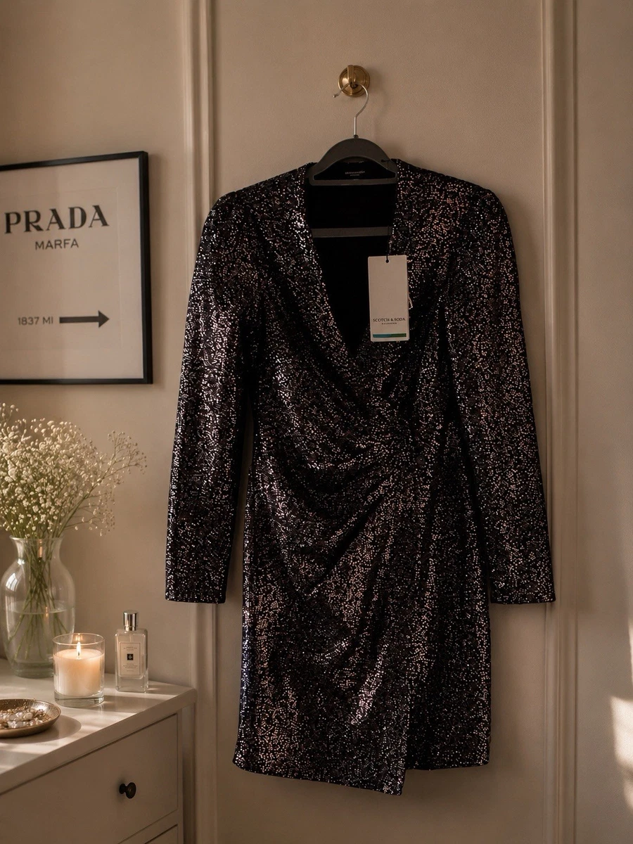 scotch and soda sequin dress SCOTCH & SODA Sequined Slip Dress