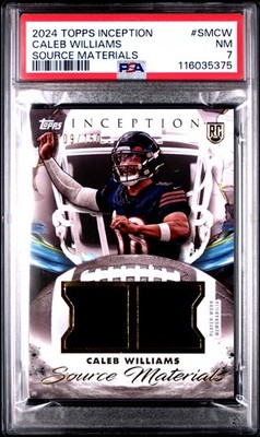 2024 TOPPS INCEPTION SOURCE MATERIALS #SMCW CALEB WILLIAMS 109/150 PSA 7