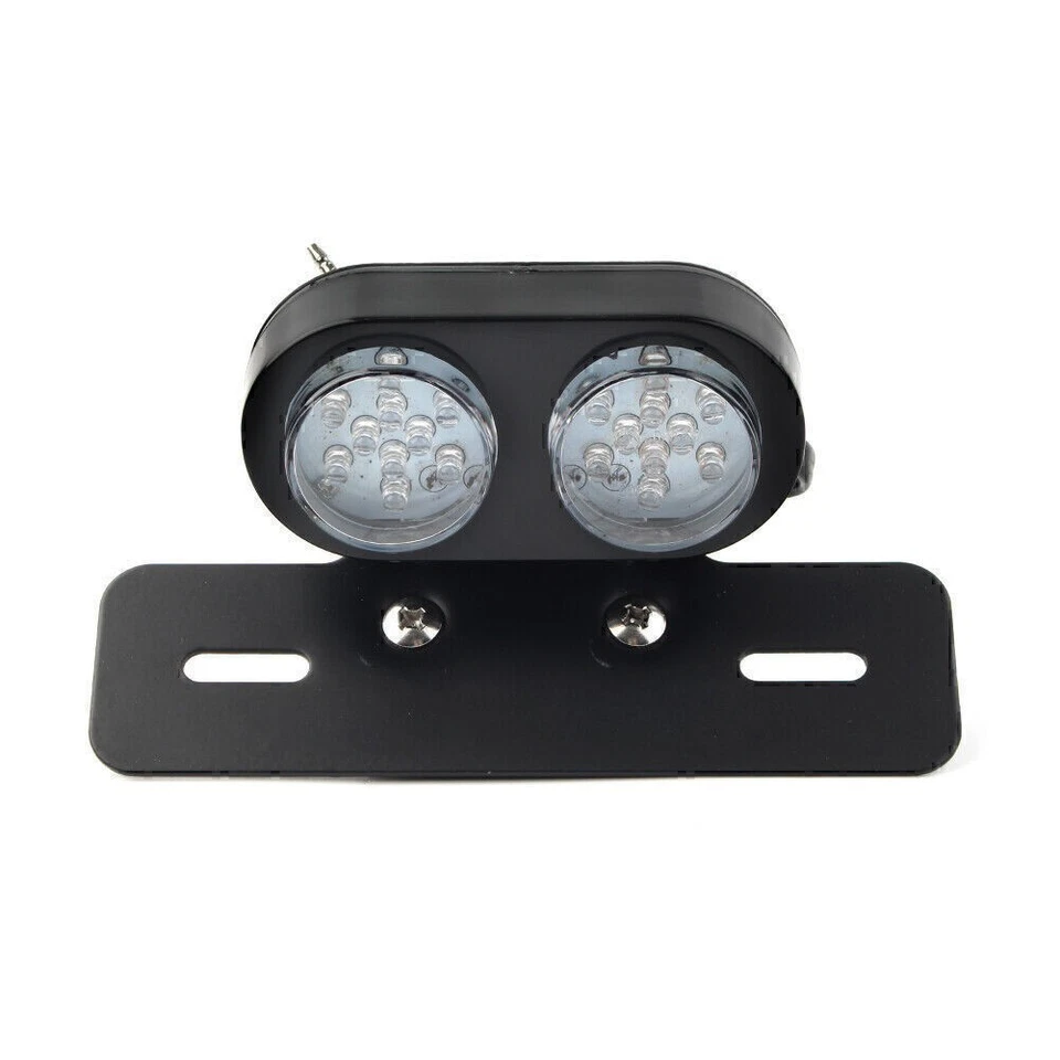 Luz trasera LED para motocicleta con soporte de montaje de matrícula para marca Cafe Racer Foto 2 de 4