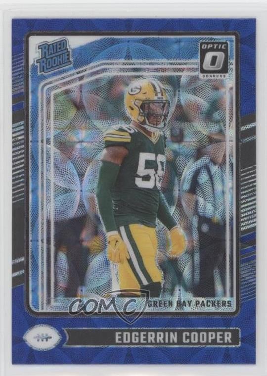 2024 Panini Donruss Optic Rated Rookie Blue Scope Prizm Edgerrin Cooper #231 3hd