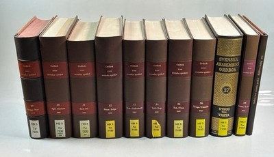 Ordbok över svenska spraket. Vol. 27 + 30 - 38 + Supplement: Källfärteckning. 11
