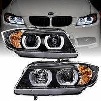 3D LED Angel Eyes Scheinwerfer FüR BMW E90/E91 2005-2008- In Schwarz