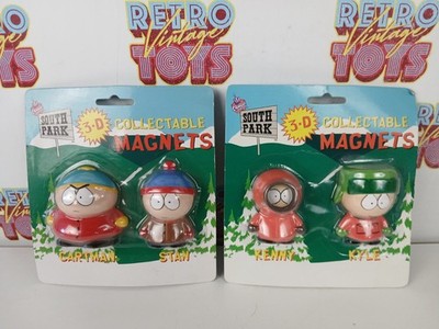 SOUTH PARK 3-D COLLECTABLE MAGNETS KYLE STAN KENNY CARTMAN 1998 COMEDY CENTRAL