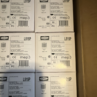 Hubbell Locking Plug NEMA L5-15P 15A 125V (Qty: 20 - 10 male 10 female)