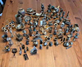 Messing Miniaturen Konvolut – diverse Sammler Miniaturen Figuren & Kleinteile