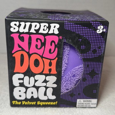 Purple Fuzzy Squishy Stress Ball Sensory Fidget Toy Soft Squeeze Anxiety Relief