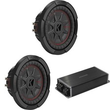 Kicker Marine KPX500.1 Powersports Amp  2 8" CompRT DVC 2 Ohm. Subwoofer A...