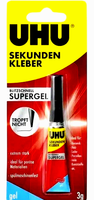 Uhu Sekundenkleber SUPERGEL-3 G - Superstark-Blitzschnell - Tropft Nicht