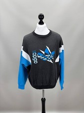 Mens vintage sweatshirt Adidas Size M Color Multicolor Duties Paid USA 