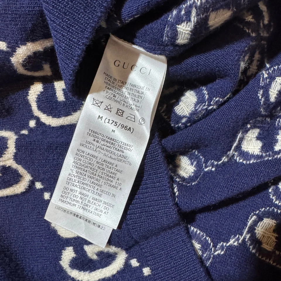 Suéter GUCCI GG Logo Cuello Redondo Azul Marino Foto 4 de 4