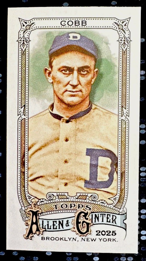 2025 Topps Allen & Ginter - Ty Cobb #55 Mini A&G Back - Detroit Tigers