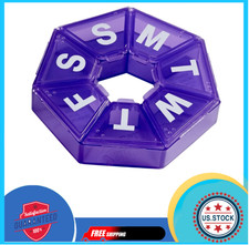 EZY DOSE Weekly Pill Organizer, Medicine Box, and Vitamin Planner, Travel Pill