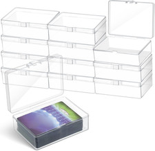 12 Pcs Playing Card Boxes Clear Plastic Deck Cases Trading Card Storage Boxes Co