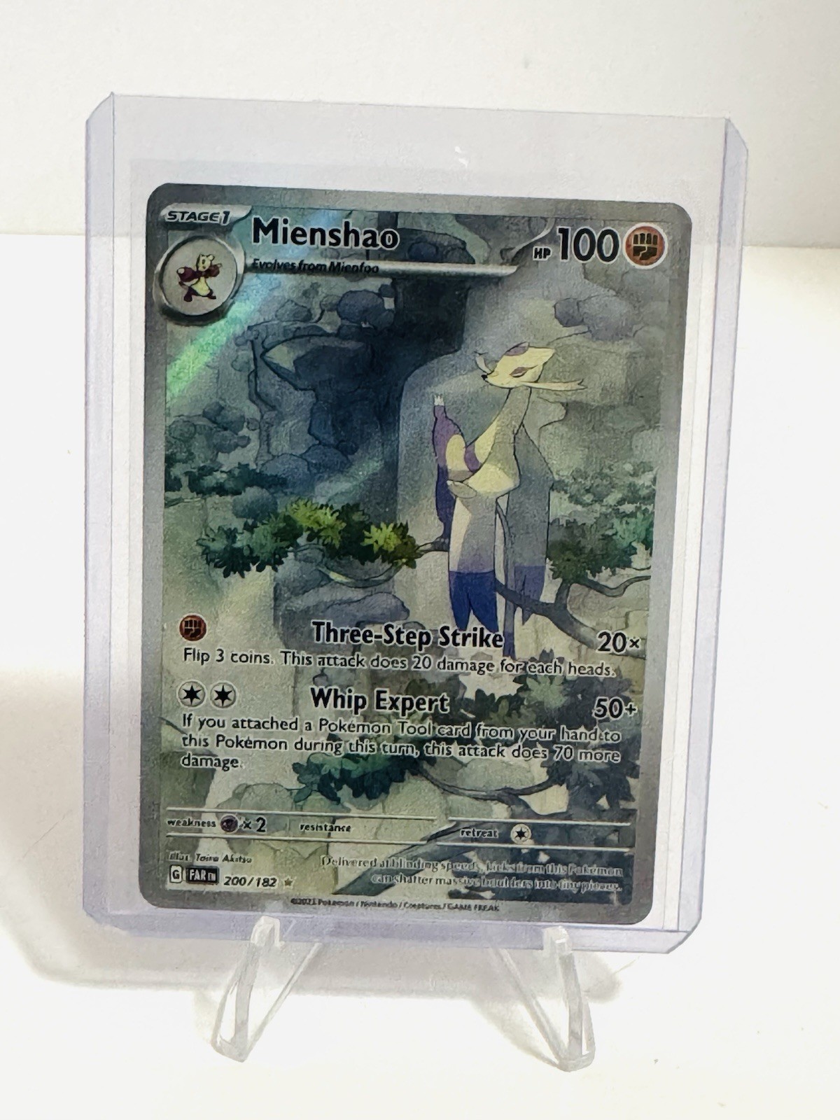 Pokémon Mienshao 200/182 SV04: Paradox Rift Illustration Rare Holo Card