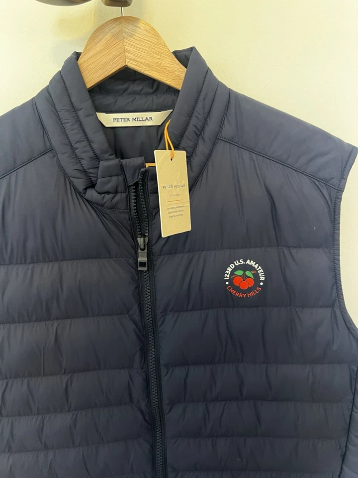 PETER MILLAR Navy Crown Sport Vest - Cherry Hills 23 U.S. Amateur. Medium NWT - Image 2 of 4