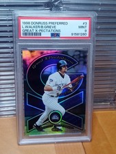 1998 Donruss Preferred Great X-Pectations L. Walker / B. Grieve #3 PSA 9 