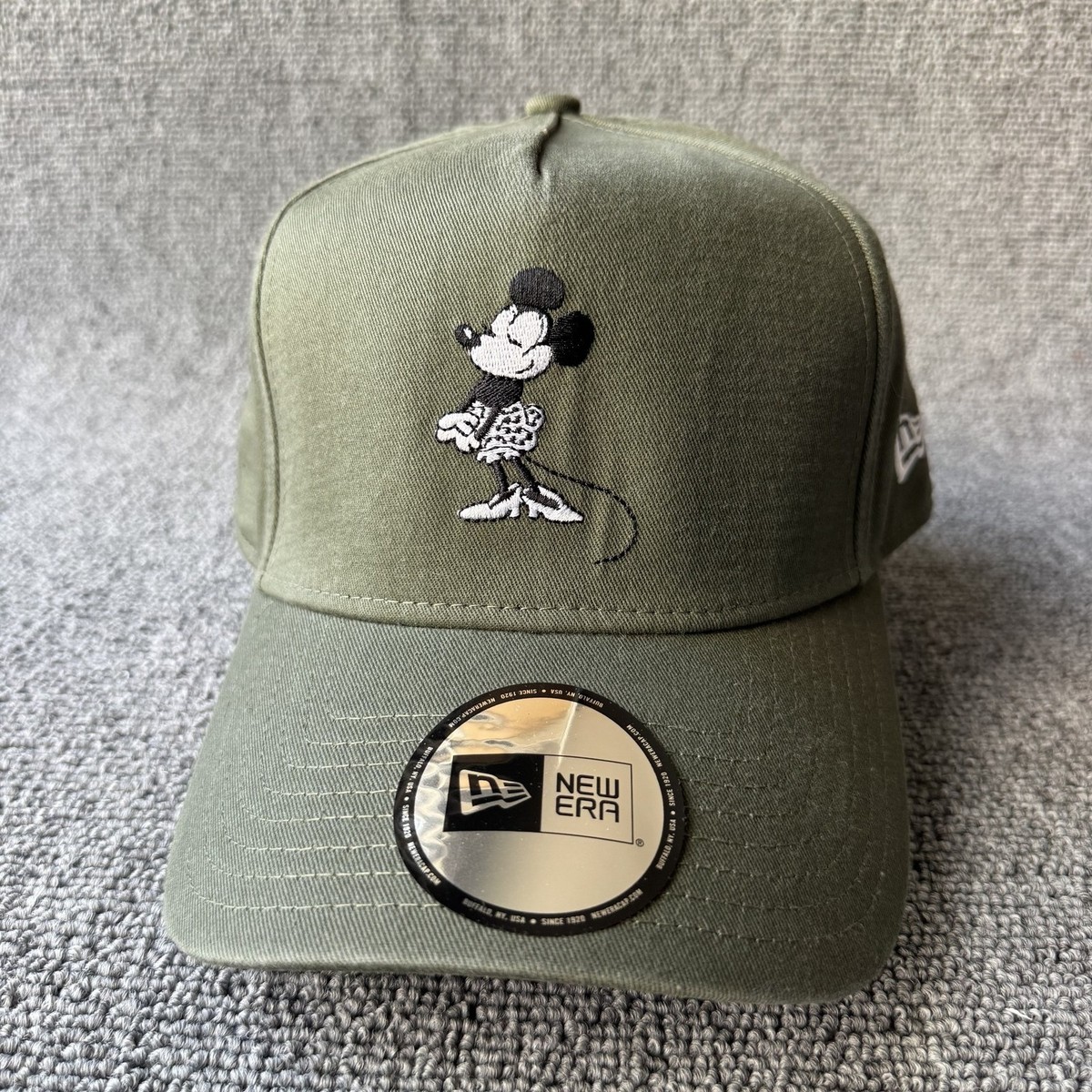 New Era Disney Mickey Mouse Olive Green Snapback Cap Hat