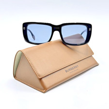 Burberry BE4376U Jarvis Sunglasses Black Acetate Frame Light Blue Lens 55-19-150