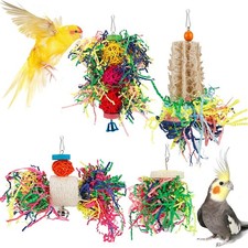 Foraging Toys Parakeet Chewing Hanging Toy Shredded Paper Without Rope Perch