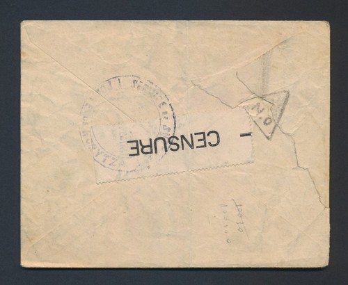 1918 ALBANIA COVER TO FRANCE, 25c KORYTSA EAGLE RARE Sc #81 w KORYTSA CENSOR RRR - Picture 3 of 10