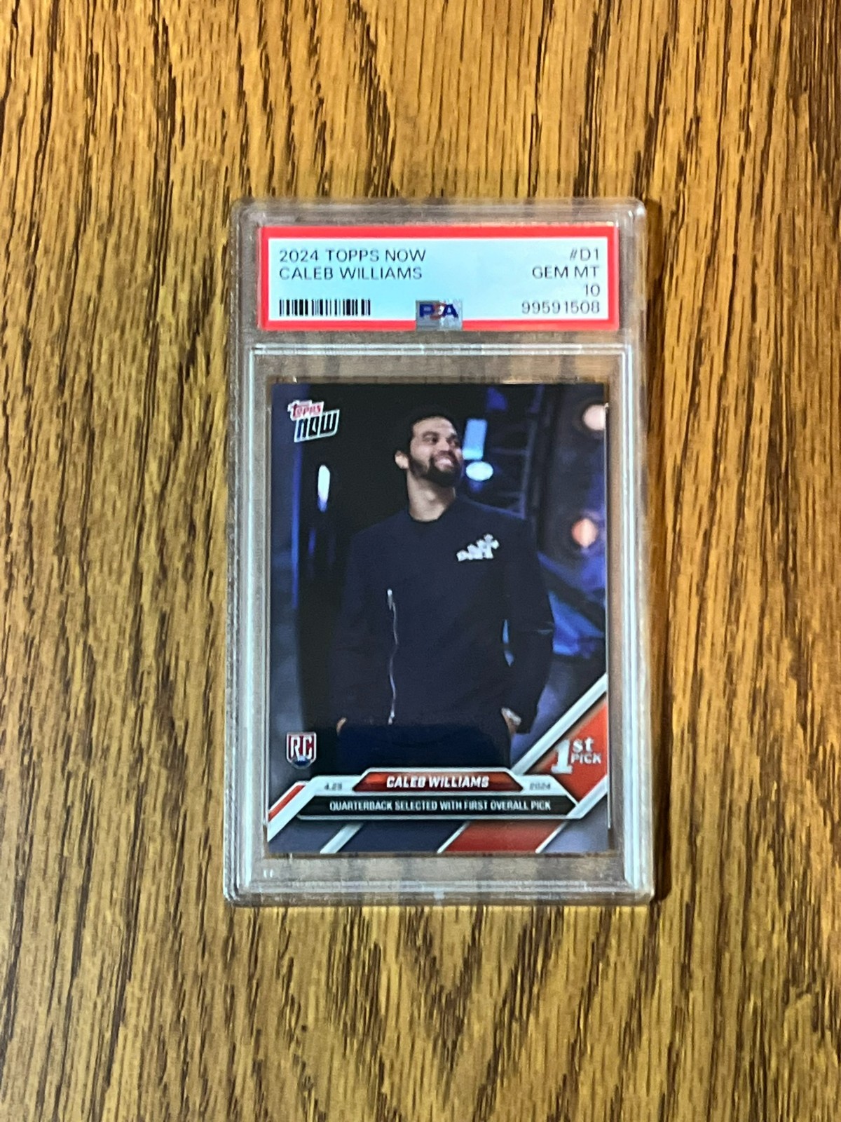 2024 Topps Now Draft #D1 Caleb Williams RC PSA 10