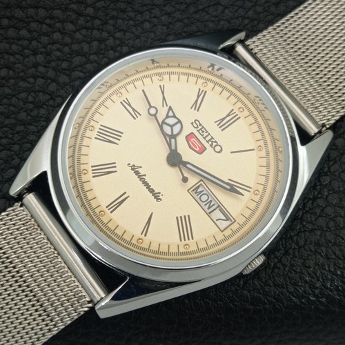 JAPAN VINTAGE REFURBISHED SEIKO 5 AUTOMATIC 6309A MENS GOLDEN WATCH a442127-1 - Picture 7 of 12